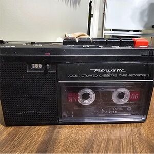 Realistic Black Voice Activated Cassette Player